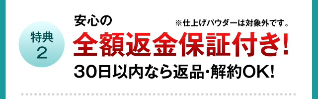 全額返金保証