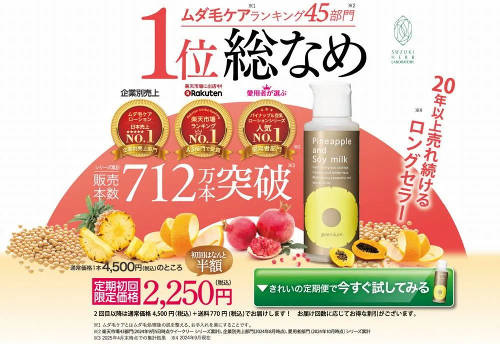 パイナップル豆乳ローションプレミアムの解約