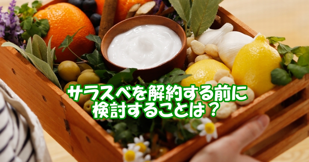 サラスベの解約前に検討すること